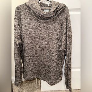 Gently used Athelta Grey Funnel Hood Sweatshirt